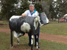 Marilyn with a friendly cow IMG_0095