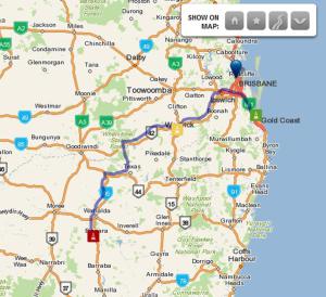 Gold Coast to Bingara