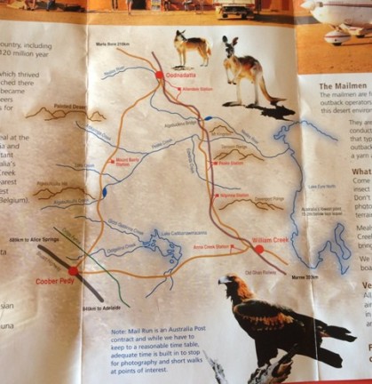 Map of the Mail Run route