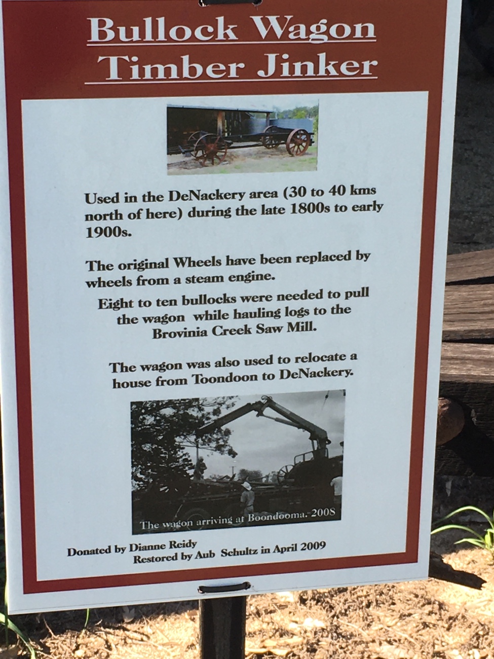 Timber jinker at Boondooma Homestead