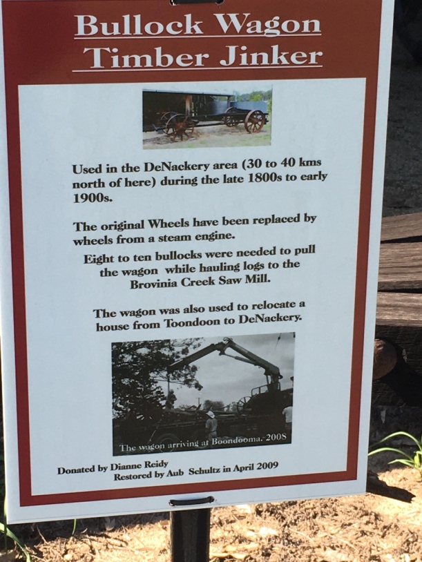 Timber jinker at Boondooma Homestead 